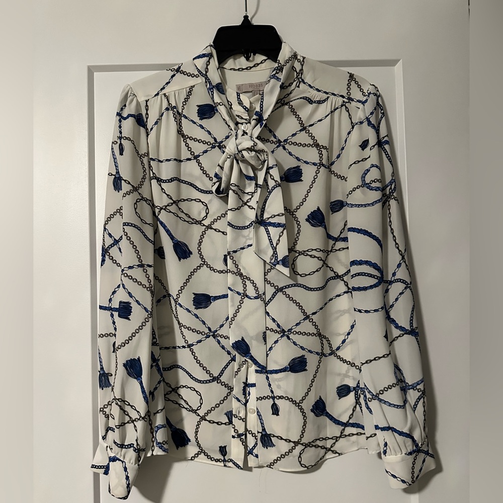 Hobbs bow blouse